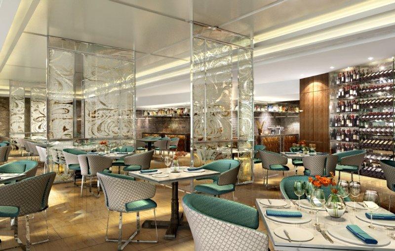 The Leela Ambience Convention Hotel Delhi Nowe Delhi Restauracja zdjęcie The interior of the restaurant
